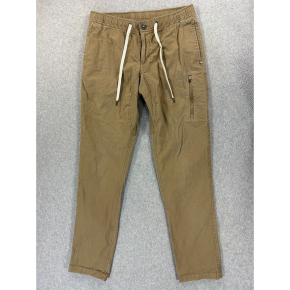 Vuori Ripstop Climbing Hiking Organic Cotton Pants (Men's Large) Brown